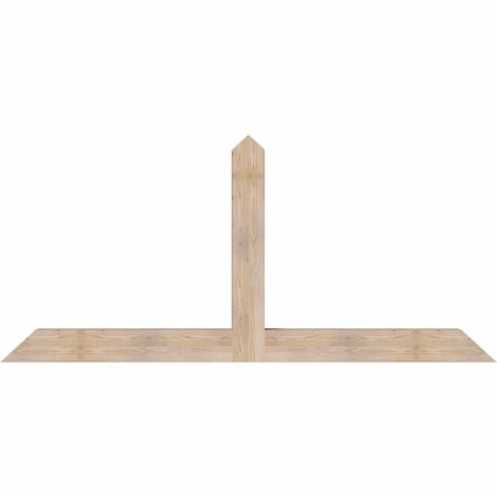 Ekena Millwork Portland Smooth Timber Gable Bracket, Douglas Fir, 84"W x 38"H x 5 1/2"D x 5 1/2"F, 11/12 Pitch GBW084X38X0606POR00SDF